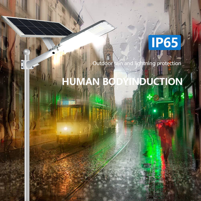 Aluminum Housing All In One Solar LED Street Light With Cloro Temperature 2700-6500K