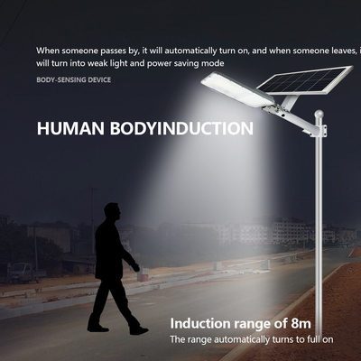 Aluminum Housing All In One Solar LED Street Light With Cloro Temperature 2700-6500K