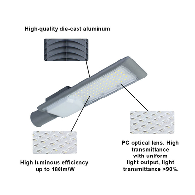 Customizable Waterproof LED Street Light IP65 Rated and Long Working Life 30000HRS for Durability